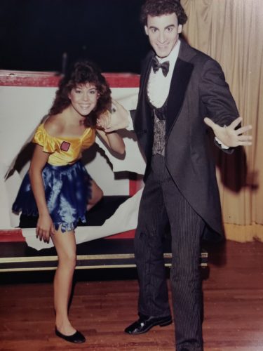 Lynetta performing her magic act with then husband, Ed Alonzo.